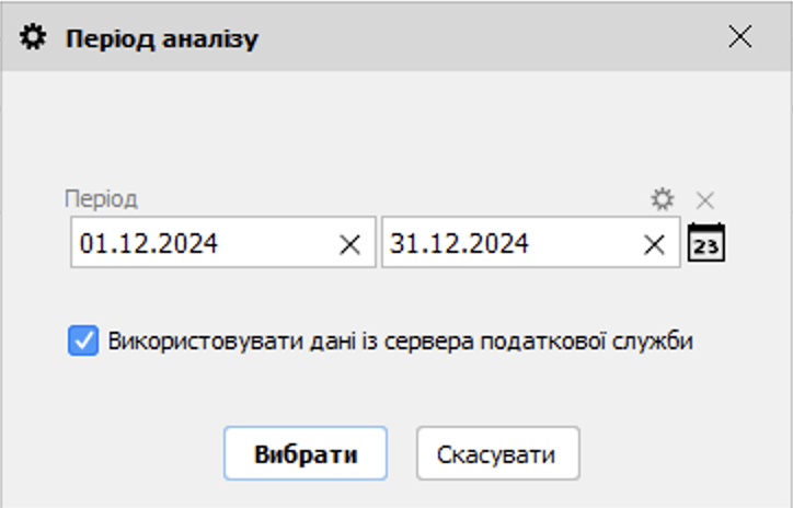 Період аналізу підсумкового звіту