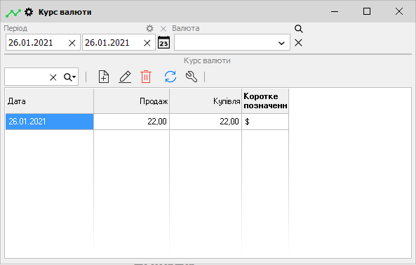 Курс валюти - Багатовалютні продажі