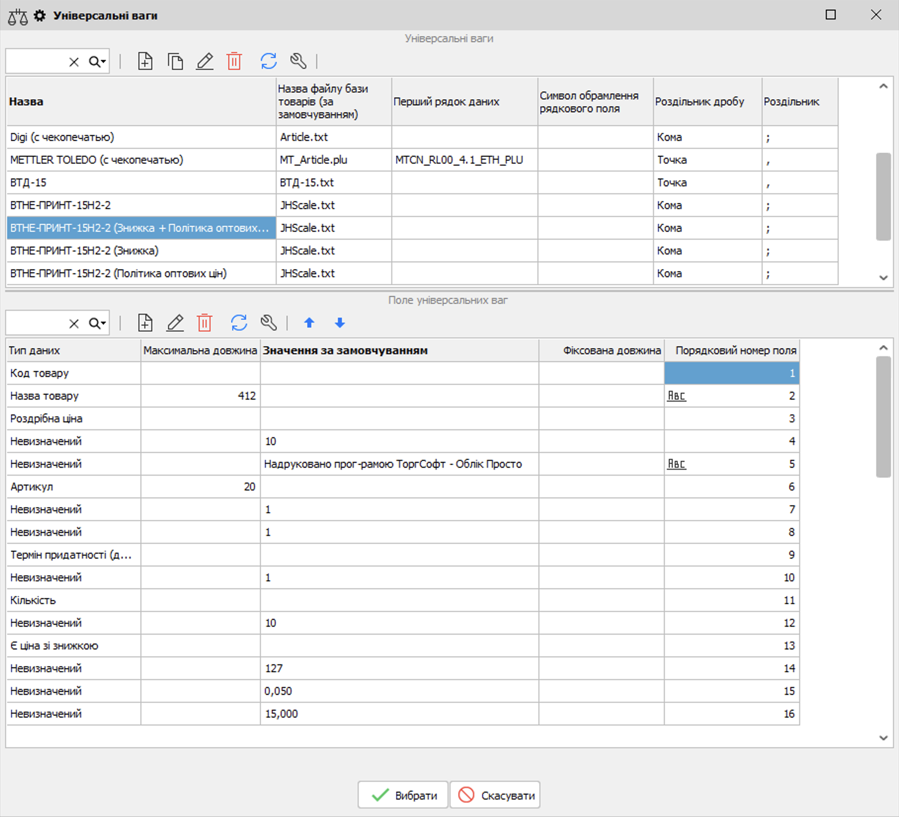 Універсальні ваги - головна