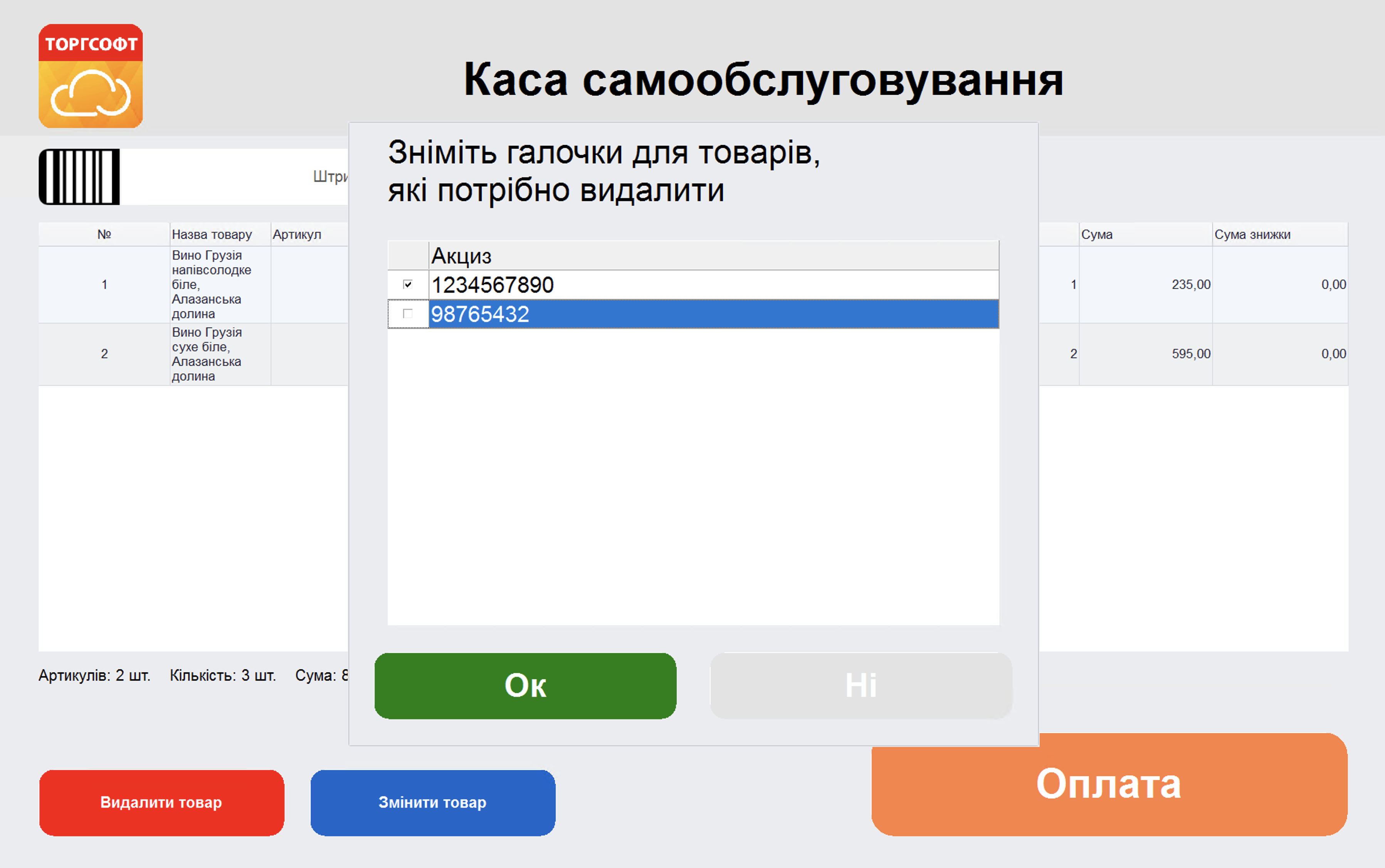 Зміна кількості акцизного товару