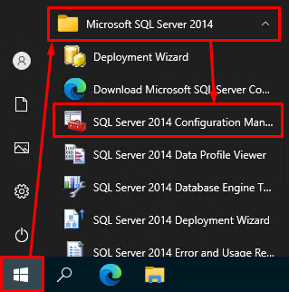 SQL Configuration Server Manager.